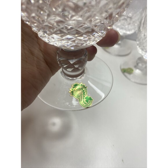 Set Of 4 Vintage Waterford Colleen Claret Wine Glasses Crystal Short Ball Stem - Picture 8 of 14